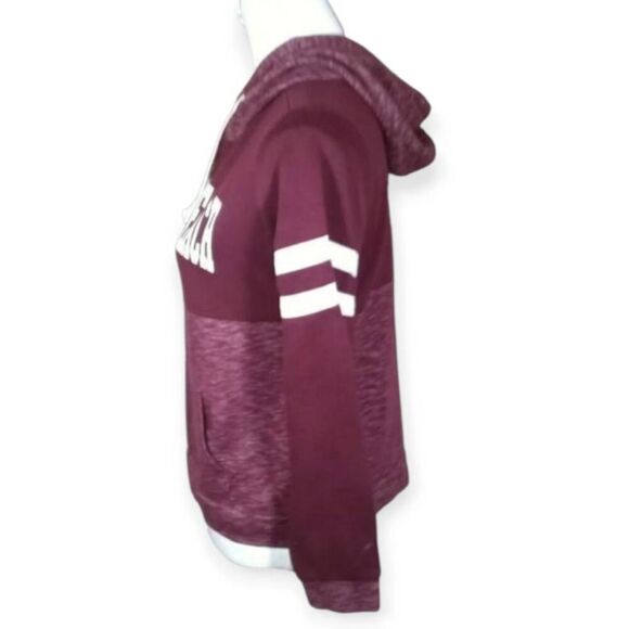 LIQUID ENERGY APPAREL MAROON & WHITE HUNTINGTON BEACH HOODIE SZ.S EUC. - Picture 2 of 5